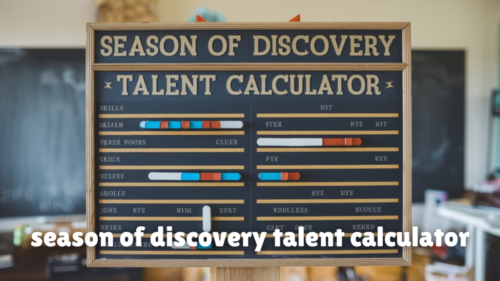 season of discovery talent calculator