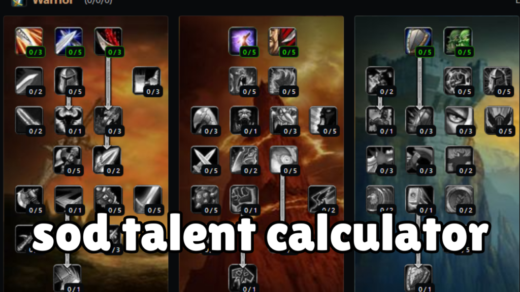 sod talent calculator