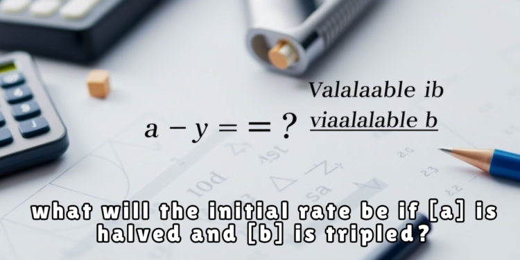 what will the initial rate be if [a] is halved and [b] is tripled?