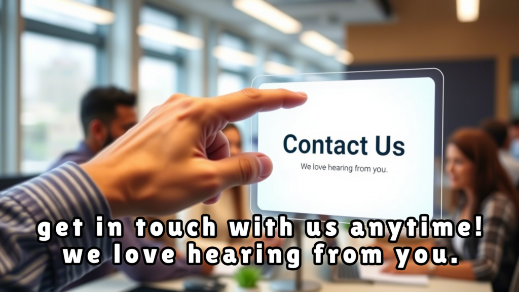 get in touch with us anytime! we love hearing from you.